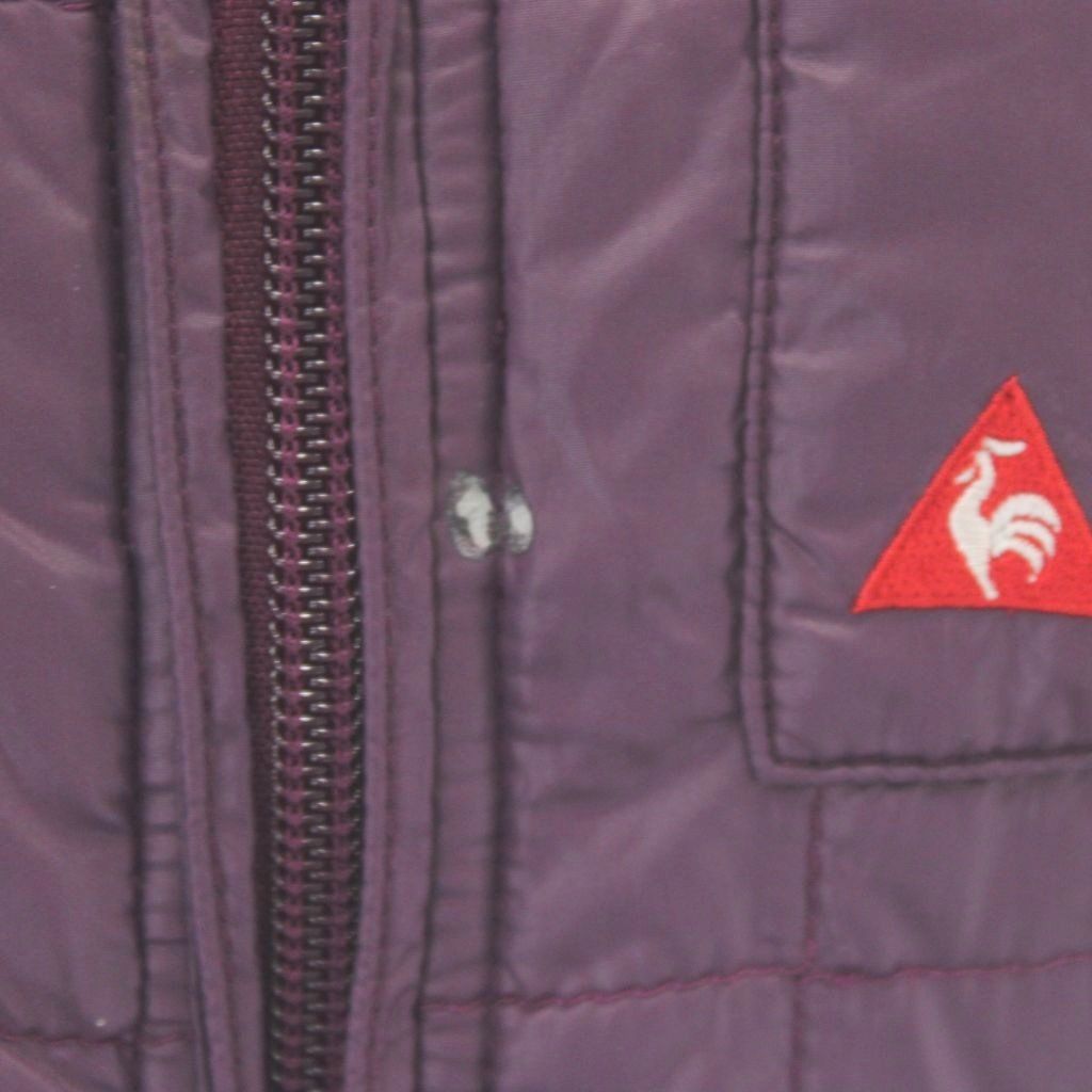 ルコックゴルフ 中綿ナイロン ジップベスト コート キルティング パープル M ルコックゴルフ 中綿ナイロン ジップベスト コート キルティング