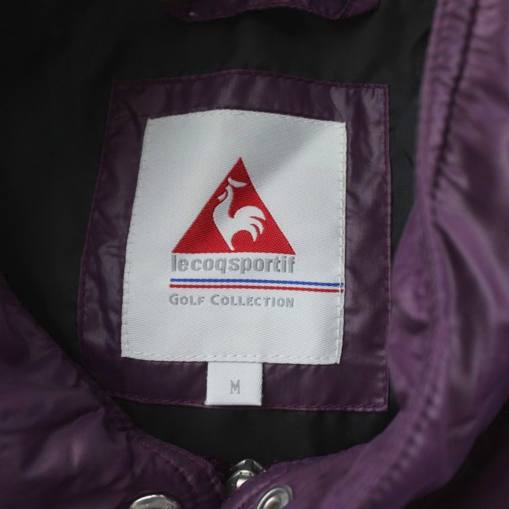 ルコックゴルフ 中綿ナイロン ジップベスト コート キルティング パープル M ルコックゴルフ 中綿ナイロン ジップベスト コート キルティング