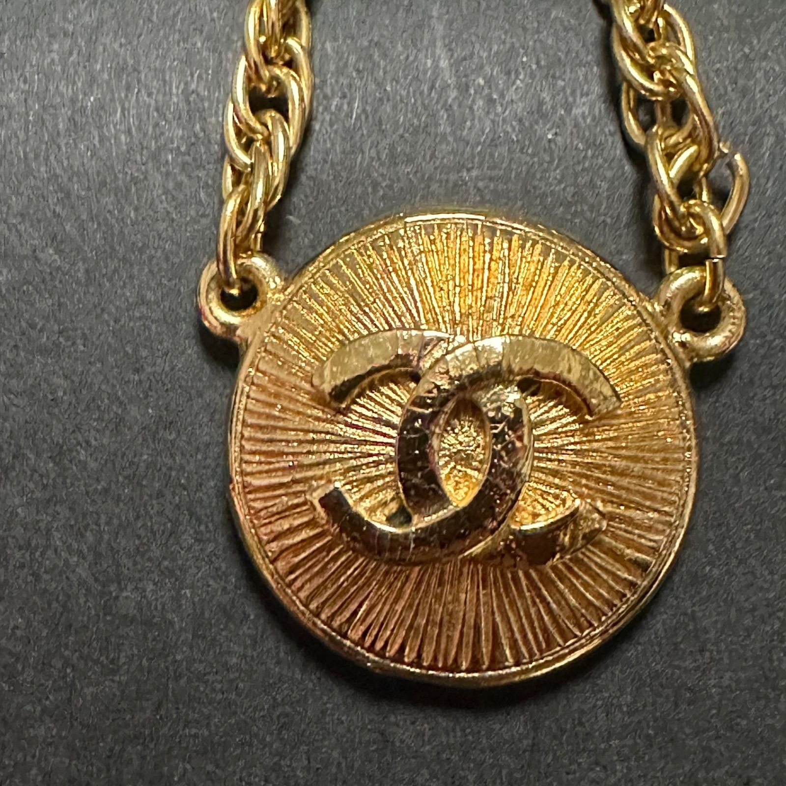 シャネル CHANEL ネックレス ココマーク ヴィンテージ メタル GP ゴールド チェーン ラウンド レディース ネックレス アクセサリー レディース