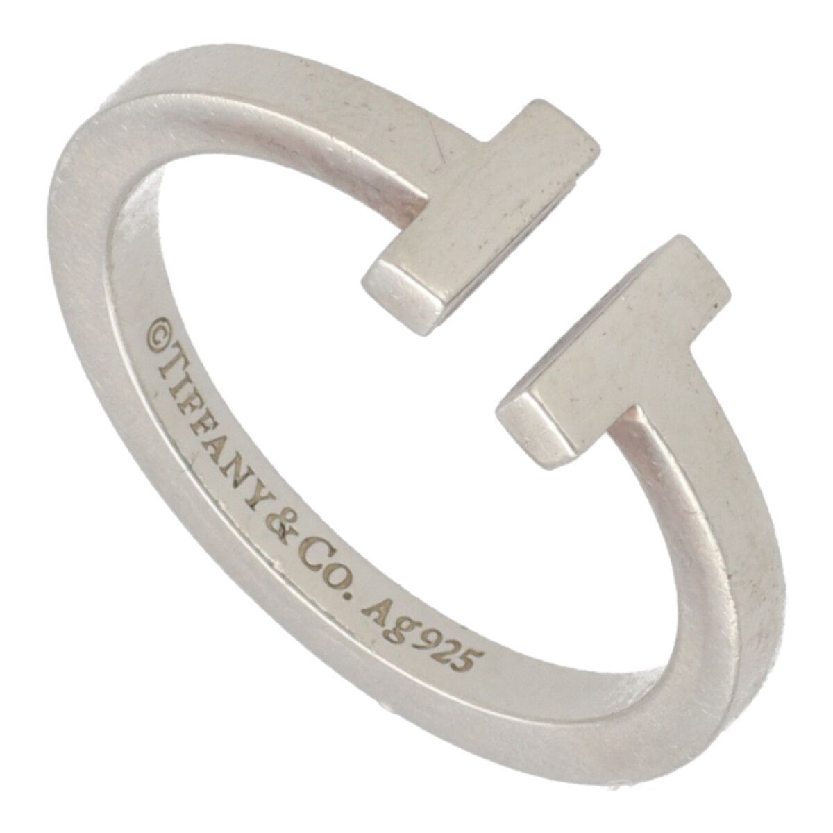 中古】 Tiffany ＆ Co. ティファニー Tスクエアリング 23号 Ag925 