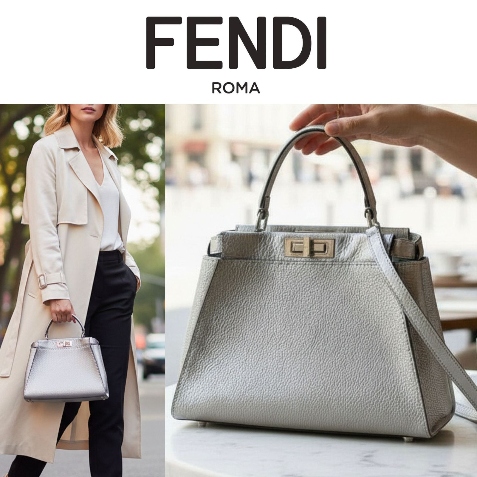 美品】FENDI フェンディ ピーカブー ミディアム セレリア レディース