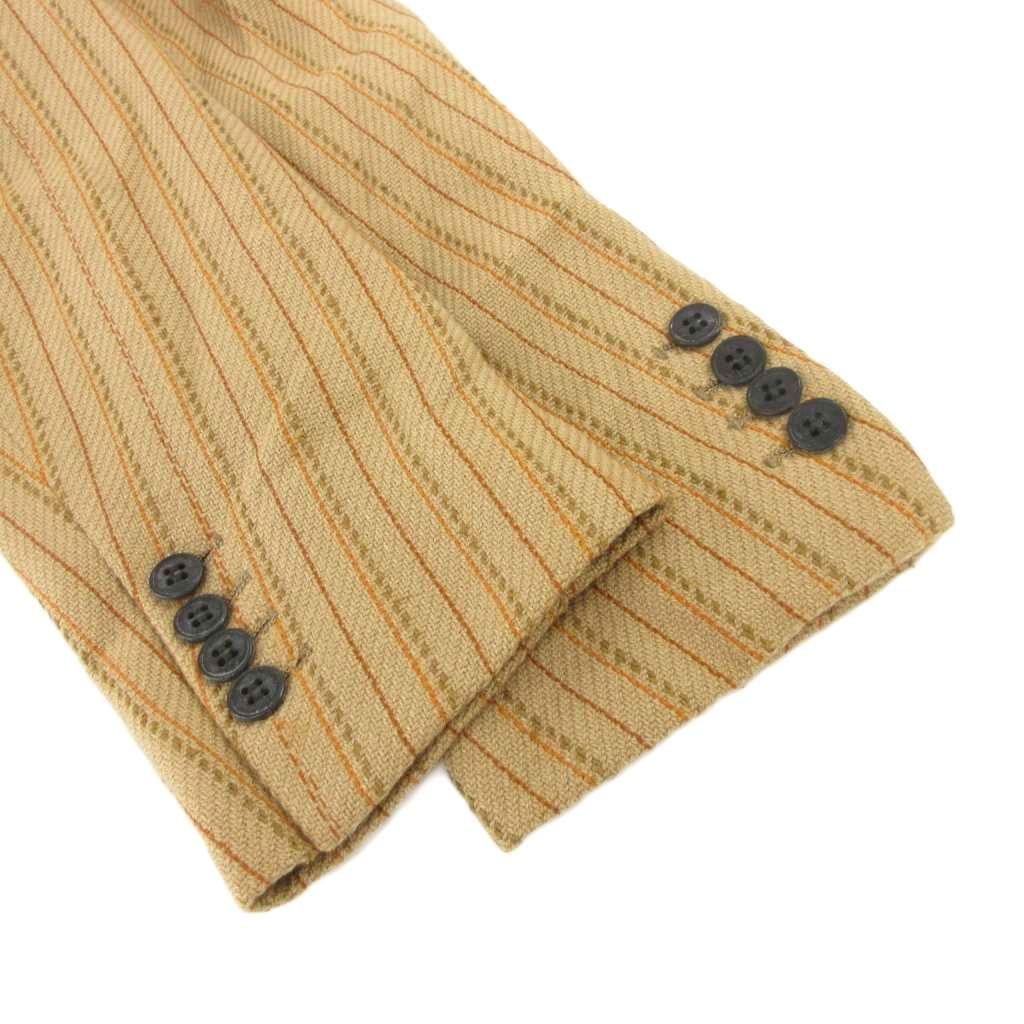 ダンヒル dunhill テーラードジャケット カシミヤ ストライプ柄 50