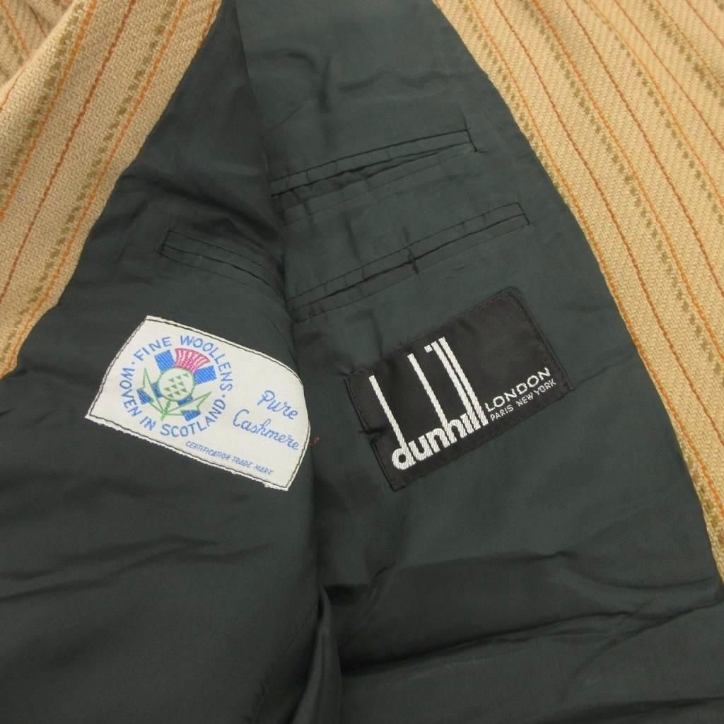 ダンヒル dunhill テーラードジャケット カシミヤ ストライプ柄 50
