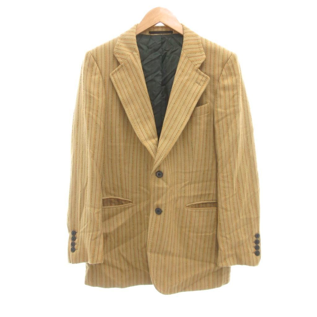 ダンヒル dunhill テーラードジャケット カシミヤ ストライプ柄 50