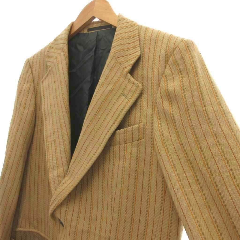 極上カシミヤ100％ DUNHILL ダンヒル カシミア テーラード ジャケット ダンヒル dunhill テーラードジャケット カシミヤ ストライプ柄 50