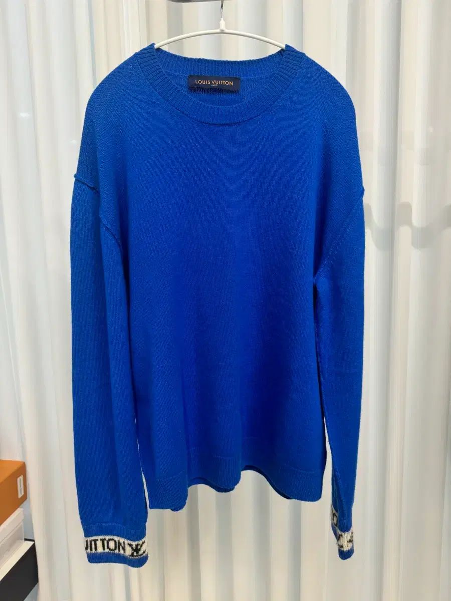 ほぼ M LV ルイヴィトン カフス カシミア クルーネック ニット