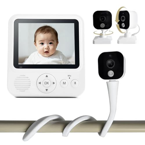 ベビーモニター 見守りカメラ ベビーカメラ モニターマウント付き 双方向音声通信 温度検知 暗視機能付き 暗視 超広角 子守唄 ズーム wi-fi不要 室内 高齢者 介護用 ペットカメラ 赤ちゃん 出産祝い プレゼント ギフト d 18 51 cf