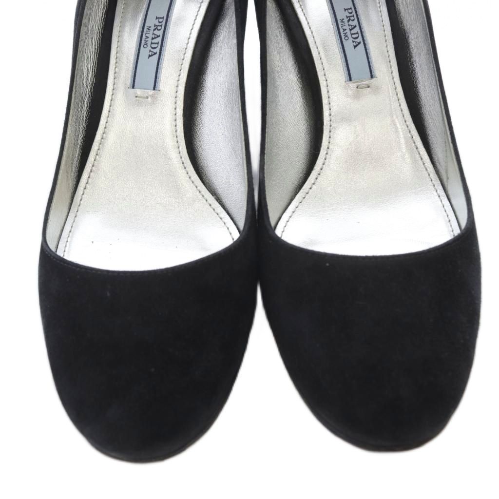 【中古】プラダ PRADA ビジューヒール パンプス スエード 35.5 黒 ブラック /SR ■GY57 レディース プラダ PRADA ビジューヒール パンプス スエード 35.5 黒 - メルカリ