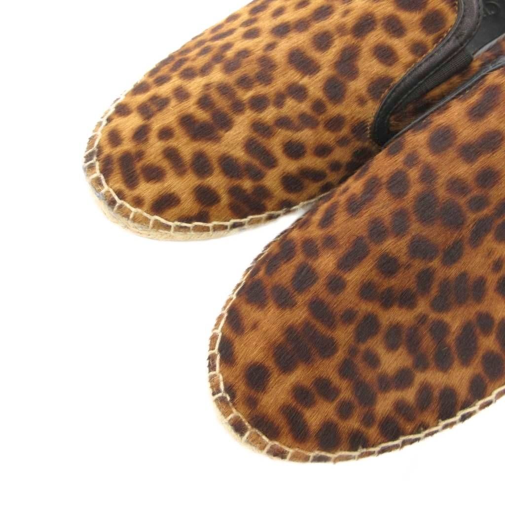 ジミーチュウ JIMMY CHOO ハラコ レオパード柄 スリッポン