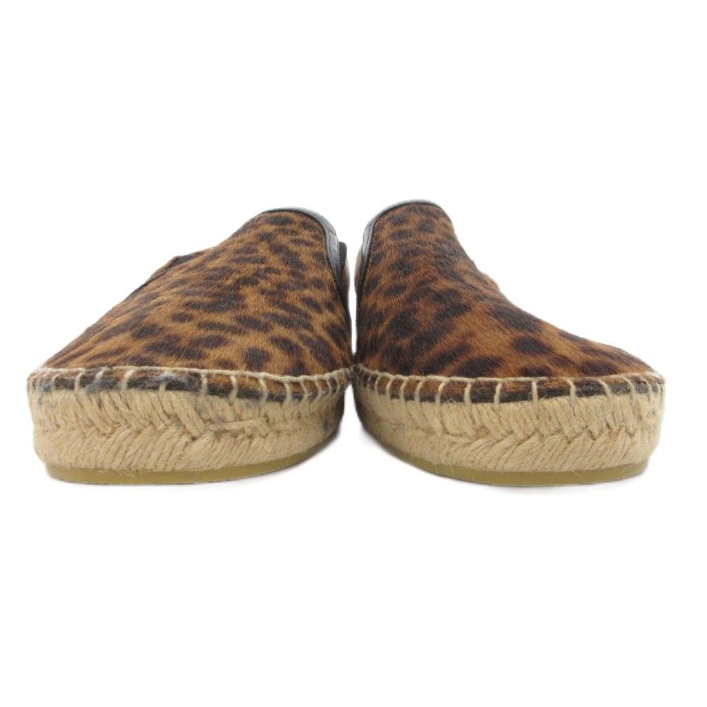 ジミーチュウ JIMMY CHOO ハラコ レオパード柄 スリッポン