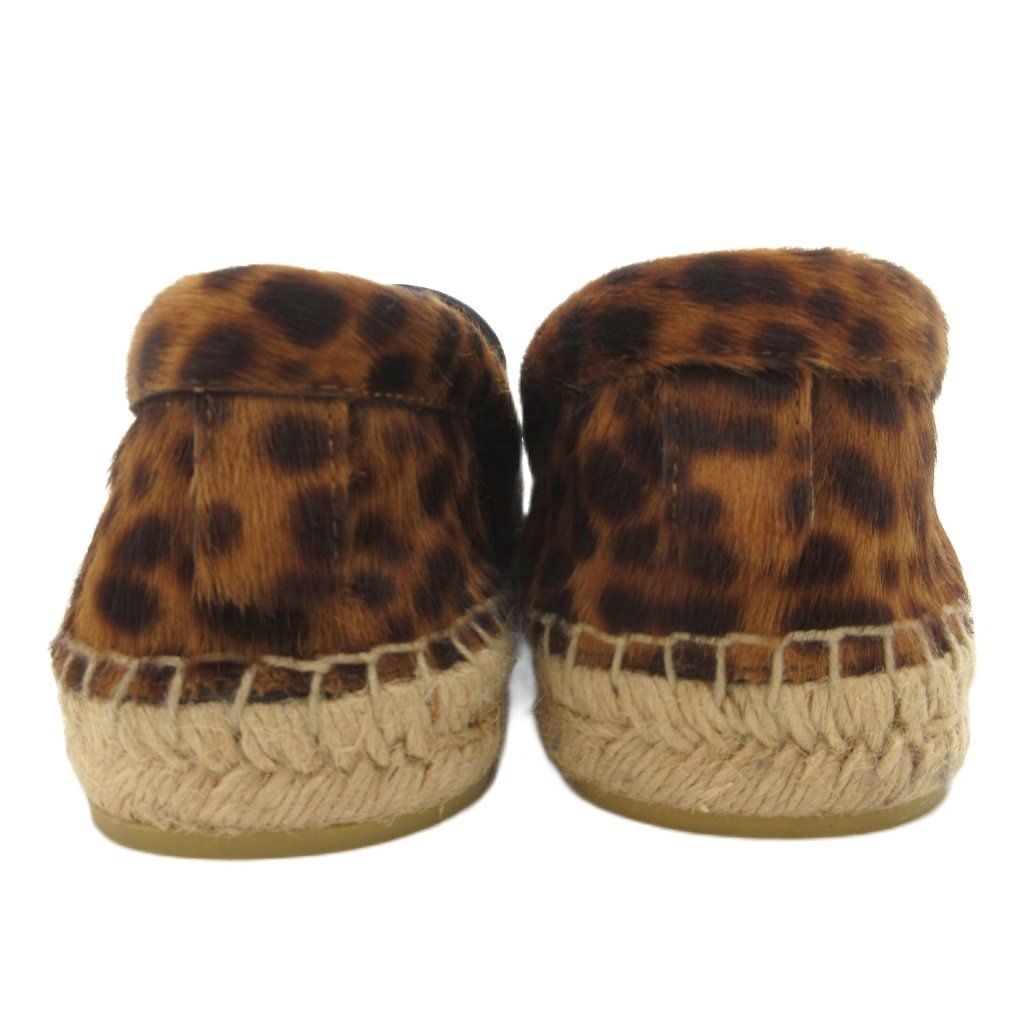 ジミーチュウ JIMMY CHOO ハラコ レオパード柄 スリッポン