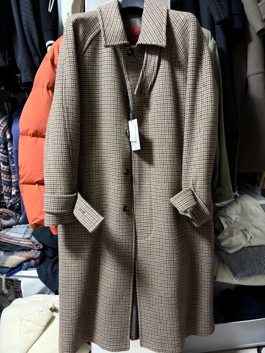 マンインジャングル ハウンドトゥース バルマカーン コート Lサイズ