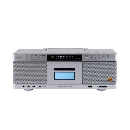 Aurex オーレックス AX-KCR 90 S シルバー SD USB CDラジオカセットレコーダー 40 Wスピーカー搭載 ハイレゾ再生