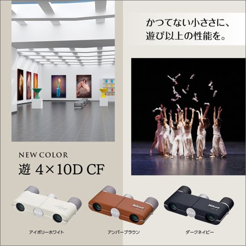 ニコン Nikon 遊 4 x 10 D CF IW アイボリーホワイト 双眼鏡 4倍