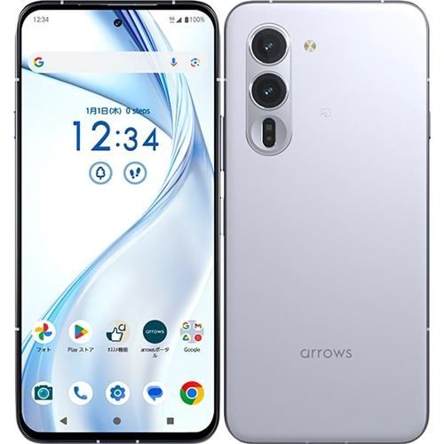 FCNT エフシーエヌティー arrows Alpha 6.4型 12 GB|512 GB ホワイト SIMフリースマートフォン USB Type-C 超急速充電 防水