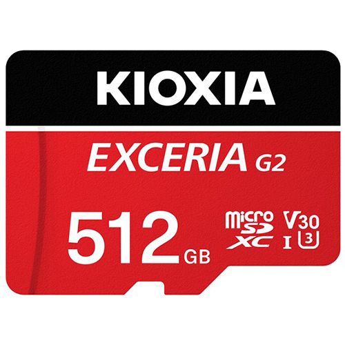 キオクシア KIOXIA KMU-B 512 GR レッド EXCERIA G 2 microSDHC|microSDXC UHS-I メモリカード