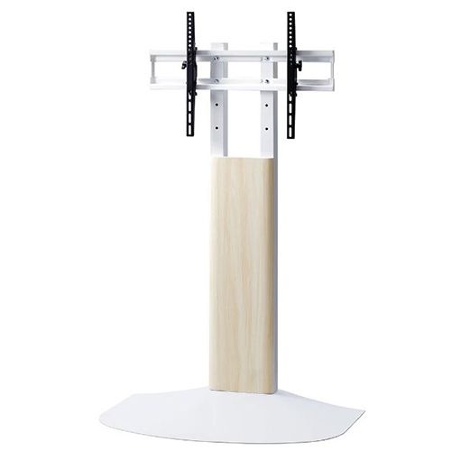 朝日木材加工 WS-B 840-NA ナチュラル木目-ホワイト 壁寄せテレビスタンド