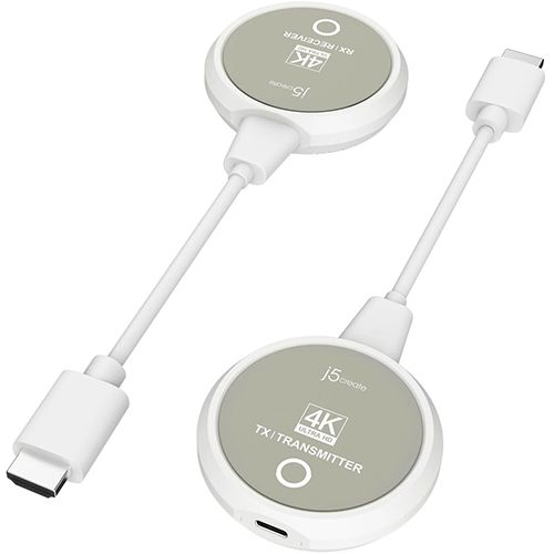 ジェイファイブ クリエイト JVAW 75 ホワイト ScreenCast 4 KワイヤレスHDMI送受信機