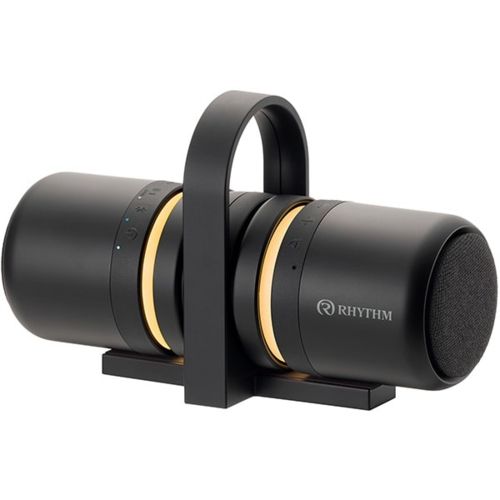 RHYTHM リズム ブラック MAGSPEAKER DUO マグネット付 防水ポータブルステレオスピーカー Bluetooth対応