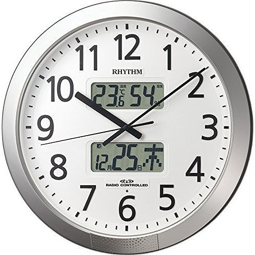 RHYTHM リズム プログラムカレンダー404 SR 電波掛け時計
