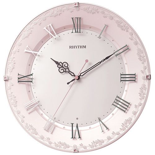 RHYTHM リズム 8MY538SR13(ピンクパール色 白) 電波掛け時計 RHYTHM(リズム) 8MY538SR13 ピンクパール色 白 電波掛け時計 【公式通販】