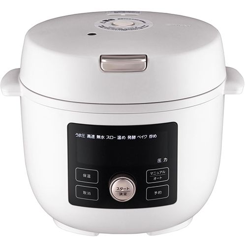 タイガー魔法瓶 TIGER COK-B 220-WM マットホワイト COOKPOT 電気圧力鍋 1.4 L タイガークックポット