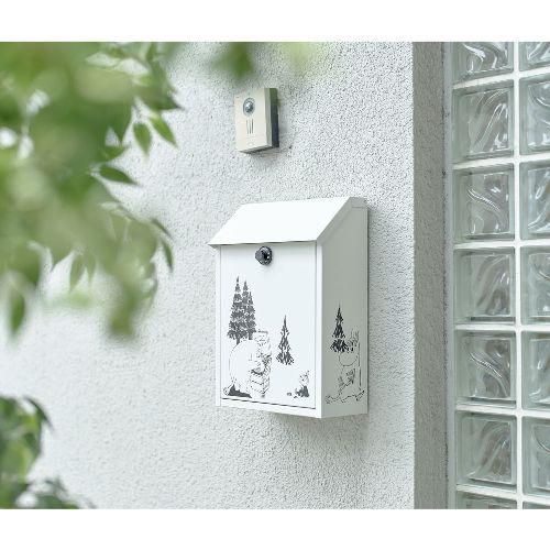 セトクラフト setocraft 壁掛けポスト ムーミンA 対応 ダイヤルロック付き セキュリティ万全 M 25-0011 ホワイト