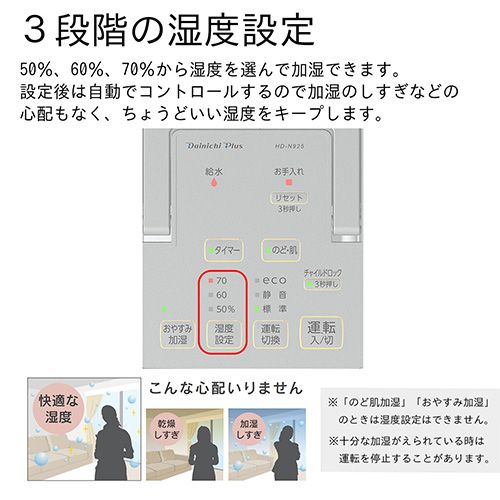 ダイニチ HD-N925H マットグレー 加湿器 プレハブ洋室24畳/木造和室