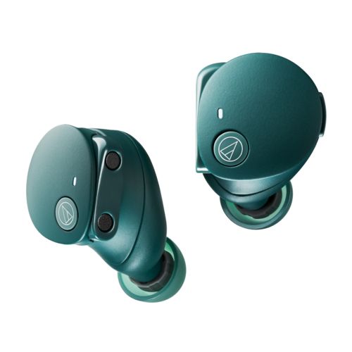 オーディオテクニカ audio-technica ATH- グリーン 完全ワイヤレスイヤホン マグネティックスイッチ機能