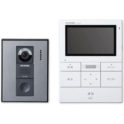 アイリスオーヤマ Iris Ohyama TD-SM 3010 T-WSH ホワイト|ガンメタリック テレビドアホン