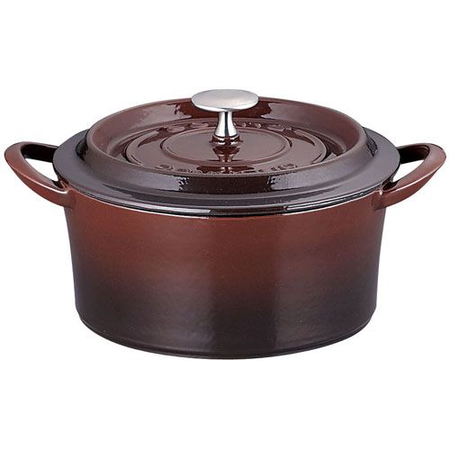 イシガキ産業 ボンボネール ココット IH対応 両手鍋 20 cm 3640 ブラウン