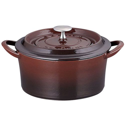 イシガキ産業 ボンボネール ココット IH対応 両手鍋 22 cm 3641 ブラウン