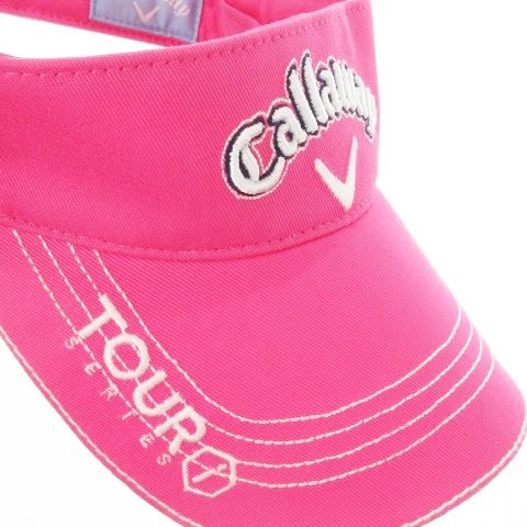 Callaway キャロウェイ サンバイザー 刺繍ロゴ ゴルフ Callaway（キャロウェイ） サンバイザー 白×ネイビー ロゴ刺しゅう