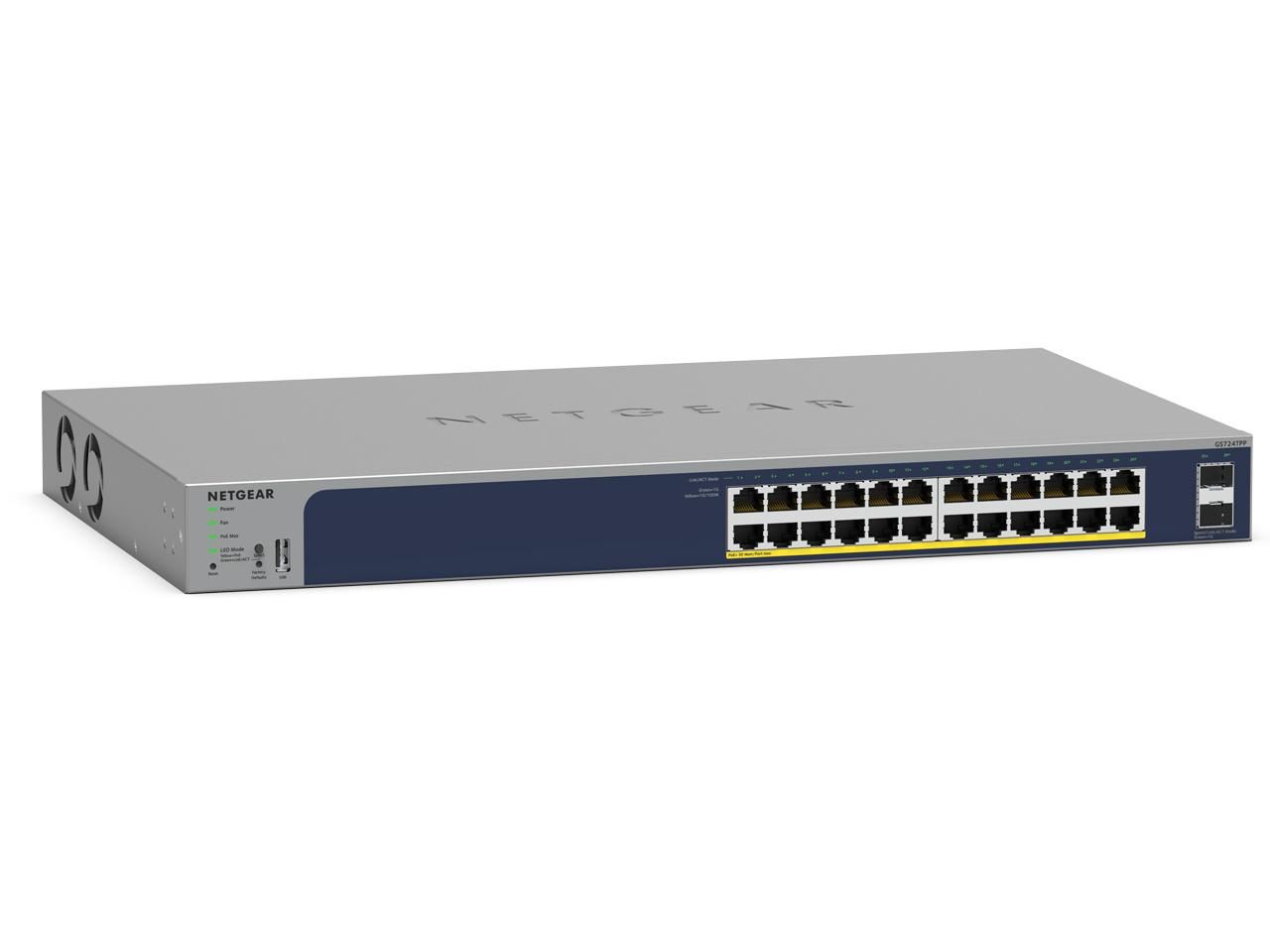 NETGEAR ネットギア POE 対応 380 W ギガビット24ポート アプリ＆クラウドスマートスイッチ 300 JPS