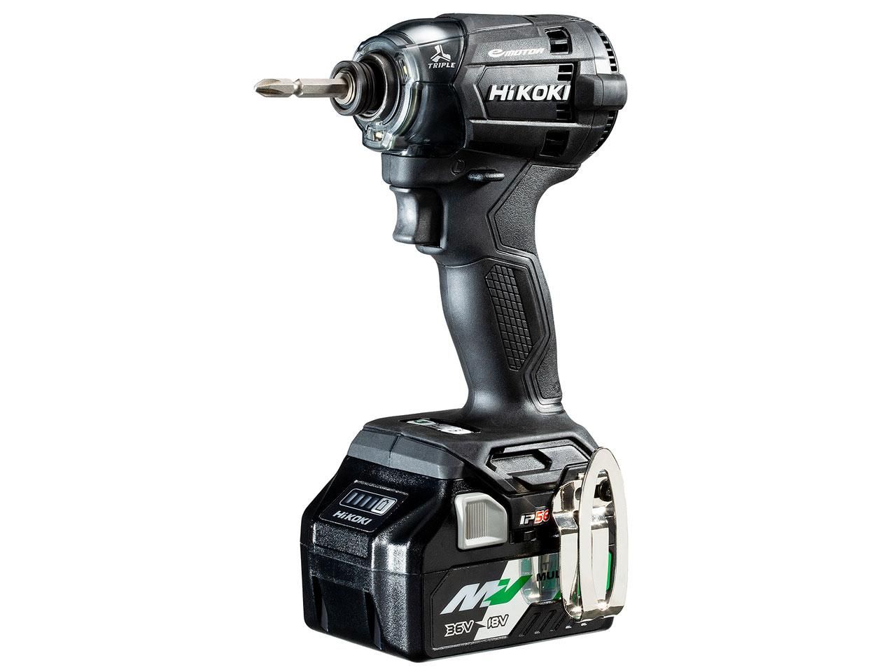 工機ホールディングス HiKOKI ハイコーキ 18 V 充電式 インパクトドライバー 最大締付トルク180 N m ストロングブラック 畜電池 充電器 ケ