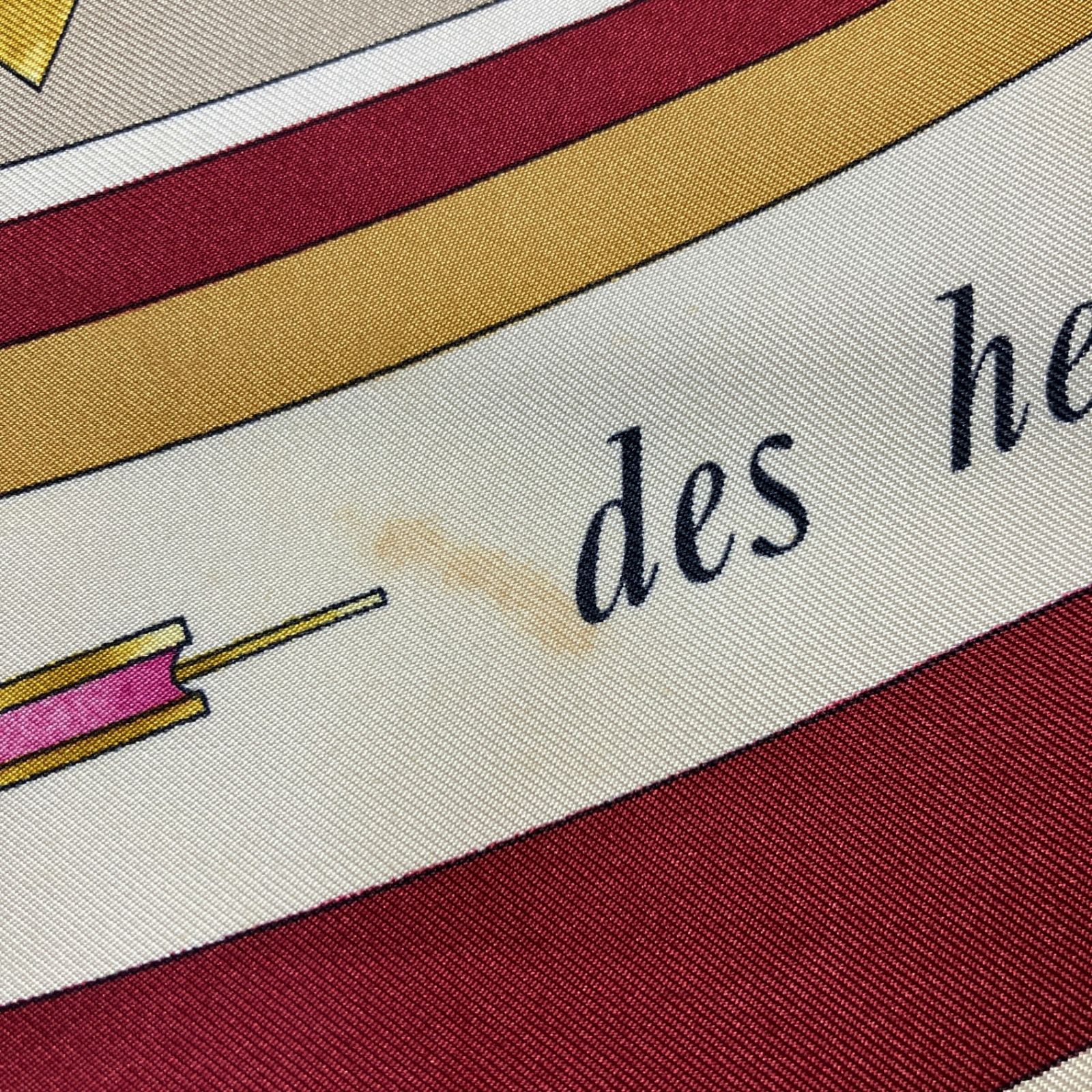 2510-148｜エルメス カレ 90 スカーフ シルク ボルドー