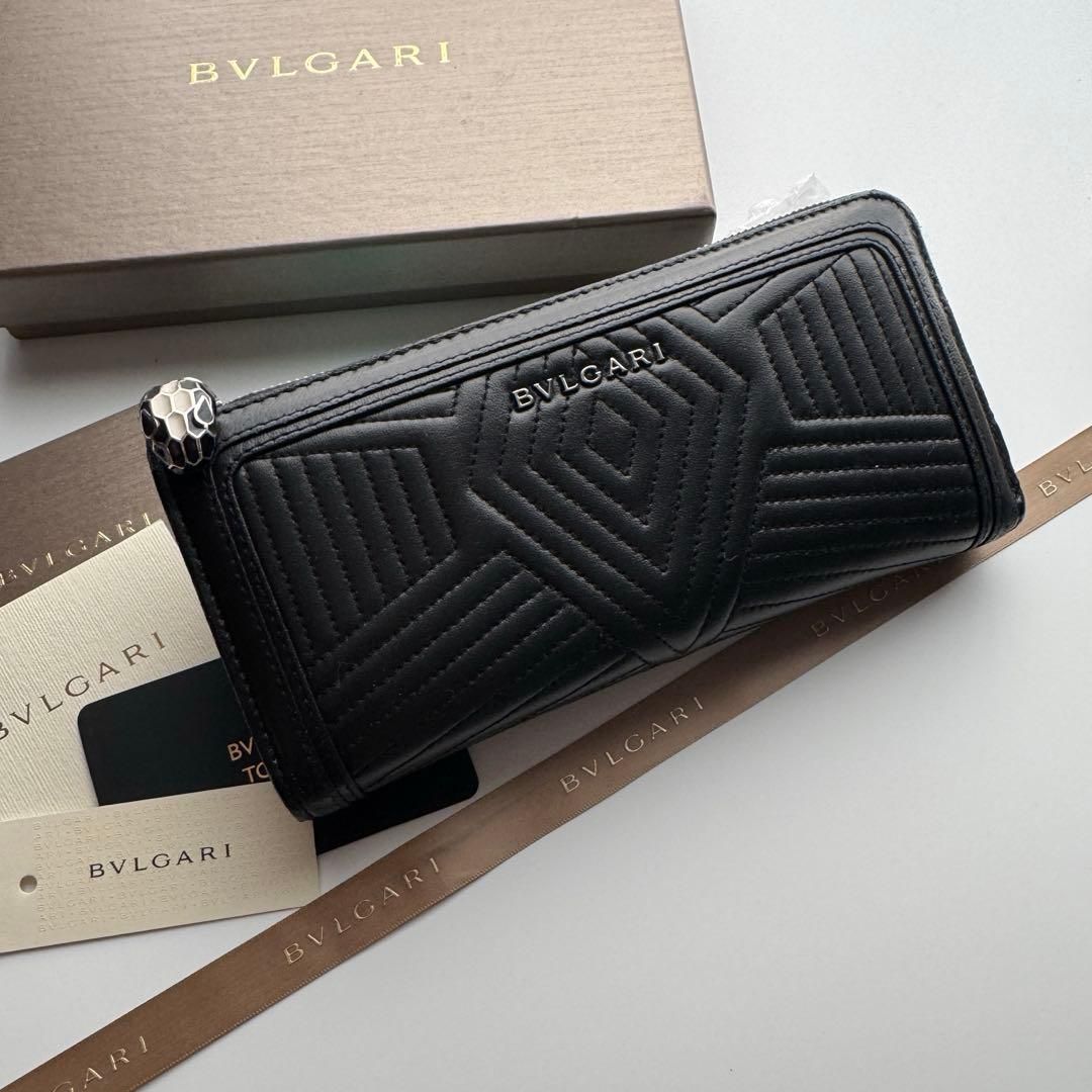 ✨美品✨ ブルガリ 長財布 L字ファスナー サークルロゴ 金具 BVLGARI