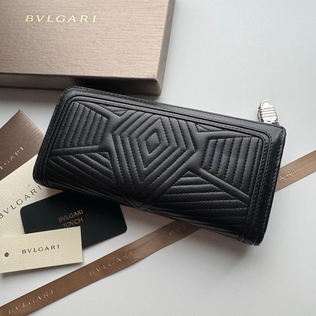 美品】 232 BVLGARI ブルガリ セルペンティ L字ファスナー 長財布