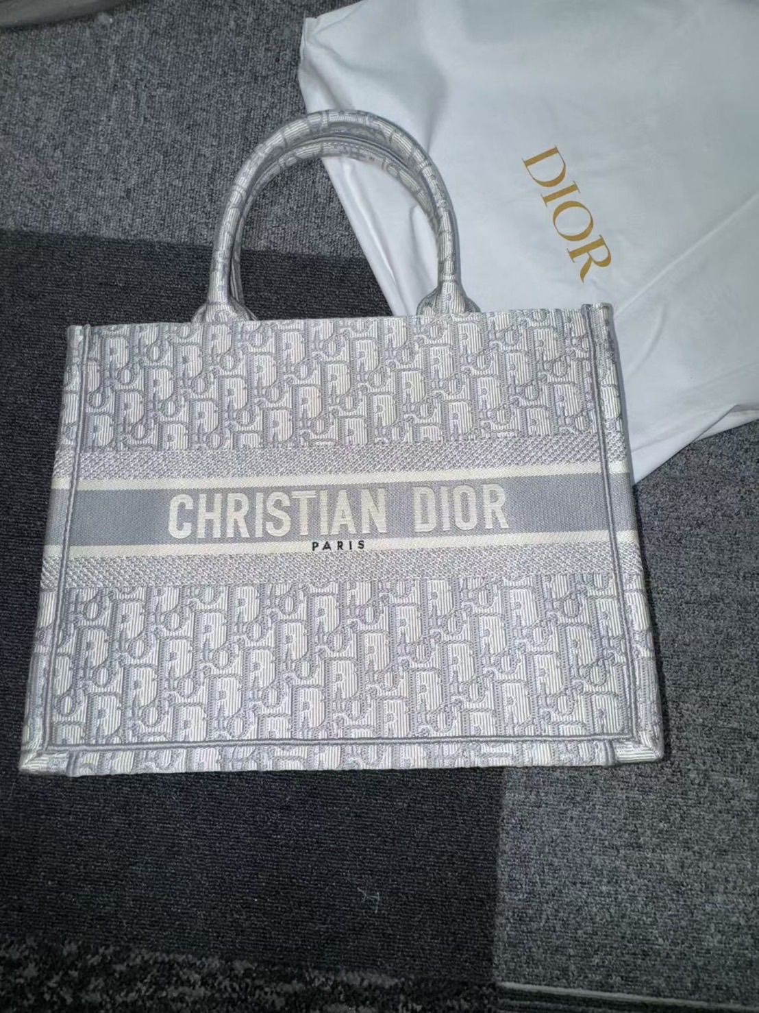 Christian Dior ディオール オブリーク ブックトート トートバッグ グレー