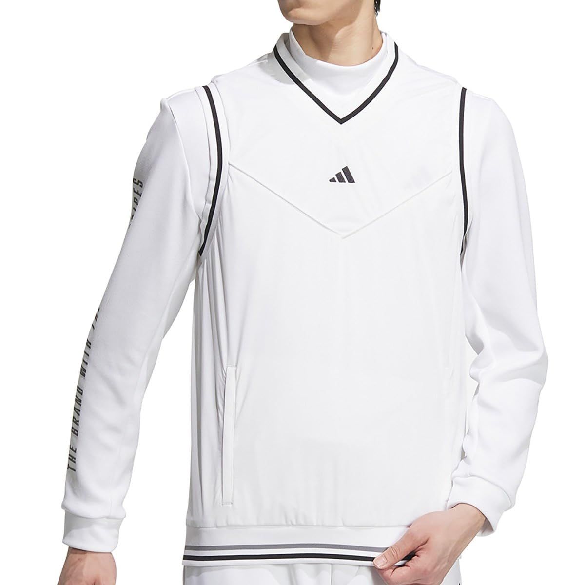 アディダスゴルフ ゴルフベスト 撥水 サイドジップ付き ウーブンベスト ホワイト M