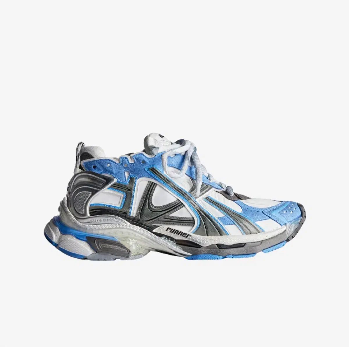 バレンシアガ ニューランナー スニーカー ブルー 白 39