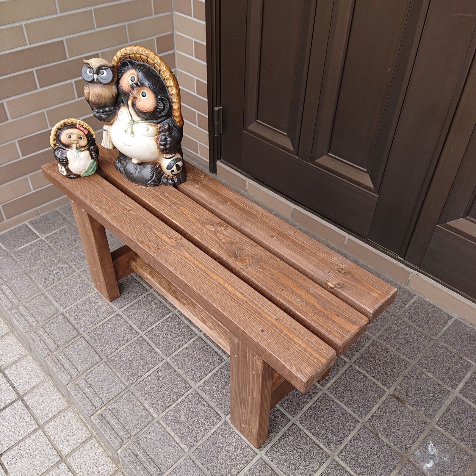 ベンチ アンティーク調 木製 87cmタイプ 丈夫 多目的 踏み台 椅子