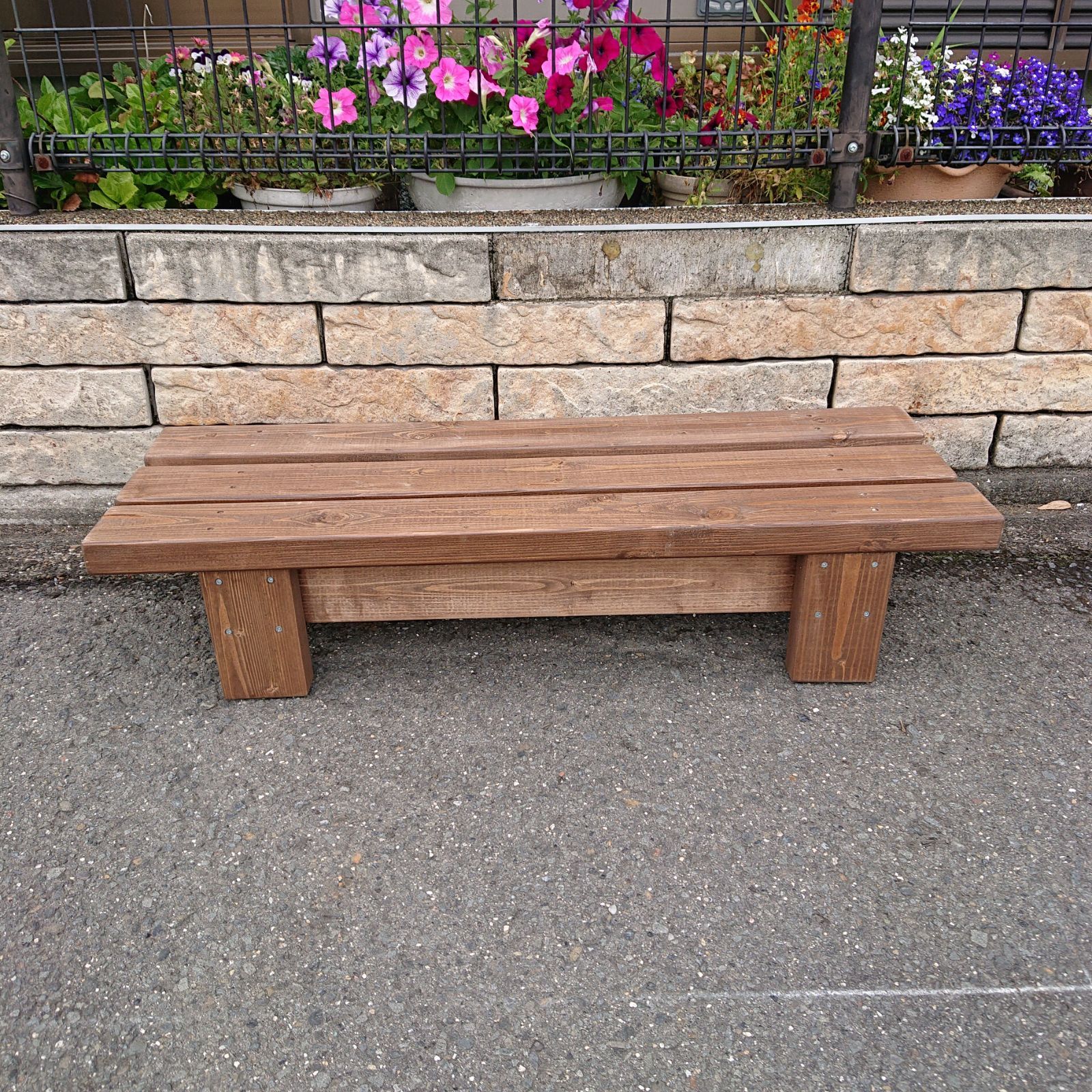 ベンチ　アンティーク調　木製　８７cmタイプ　丈夫　多目的　踏み台　椅子 屋外 ベンチ 木製 87cmタイプ 丈夫 多目的 踏み台 椅子 スツール 屋外用