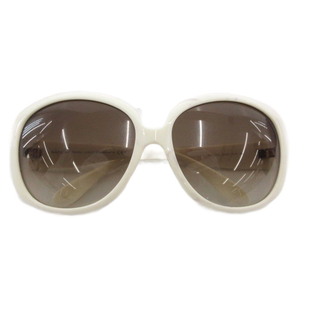 マークバイマークジェイコブス MARC by MARC JACOBS サングラス アイウェア ビッグセルフレーム 59□15 125 白 ホワイト 茶 ブラウン MMJ 206/f/s /GV