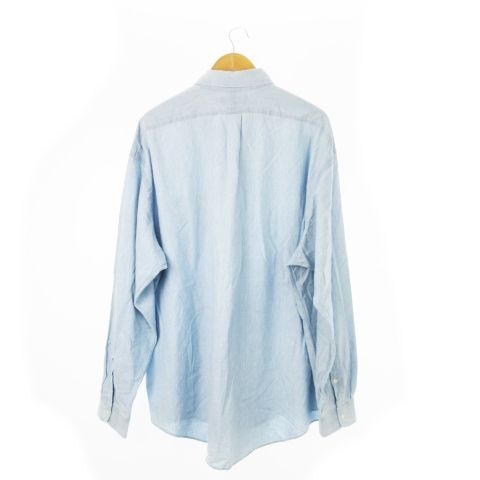 新品 90s POLO Ralph Lauren 長袖BDシャツ ブルー 新品 90s POLO Ralph Lauren 長袖BDシャツ ブルー