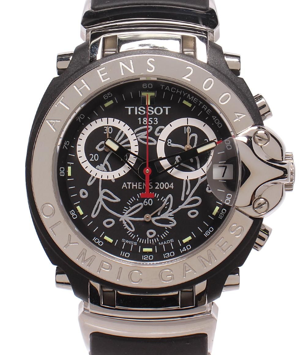 ティソ 腕時計 アテネオリンピック2004記念モデル クオーツ ブラック メンズ TISSOT