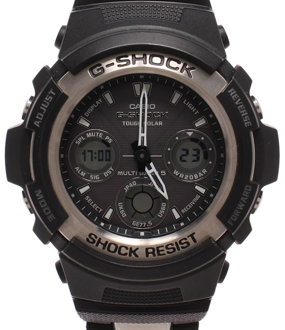 カシオ 腕時計 G-SHOCK AWG-100 C ソーラー ブラック メンズ CASIO