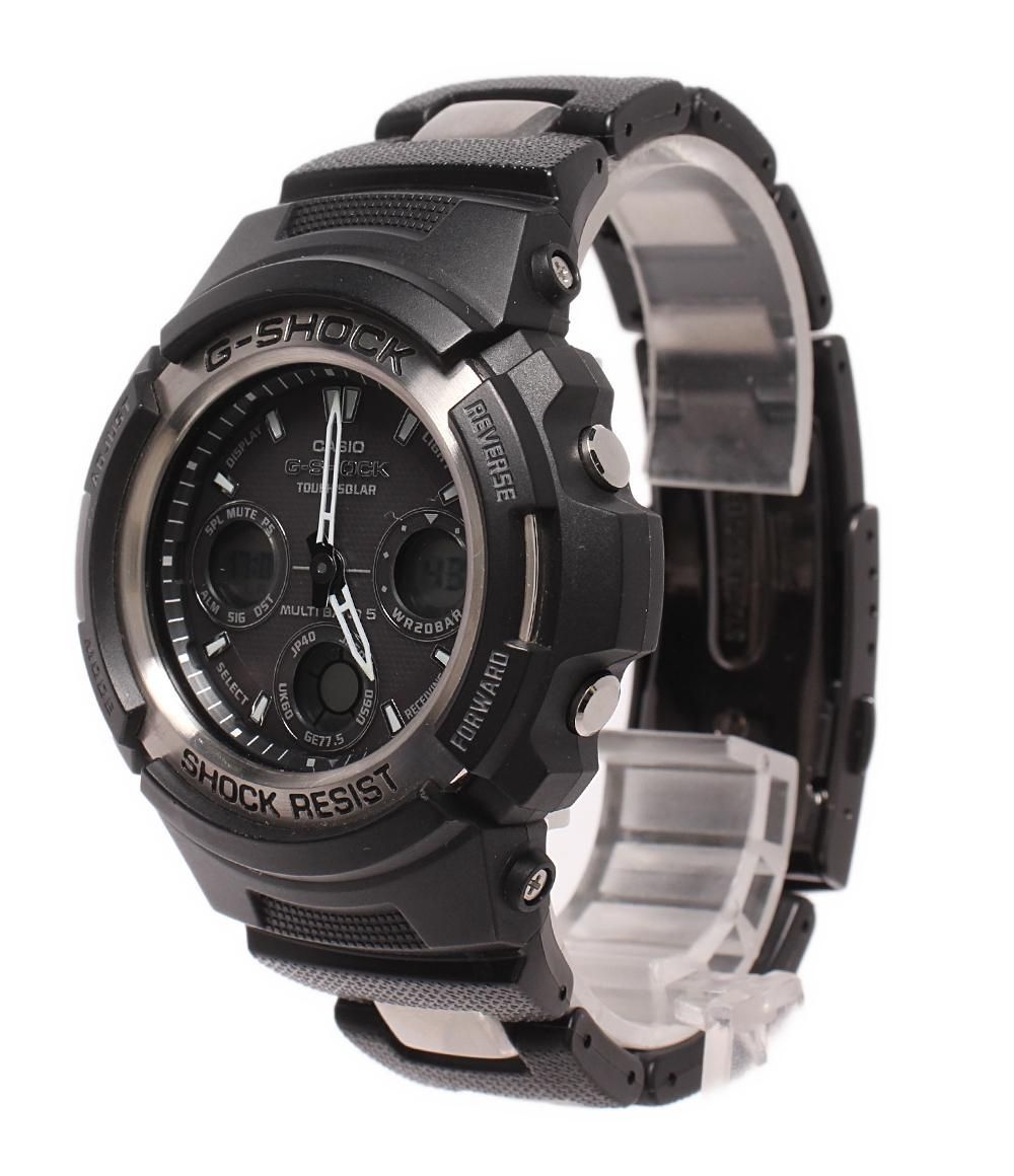 カシオ 腕時計 G-SHOCK AWG-100 C ソーラー ブラック メンズ CASIO