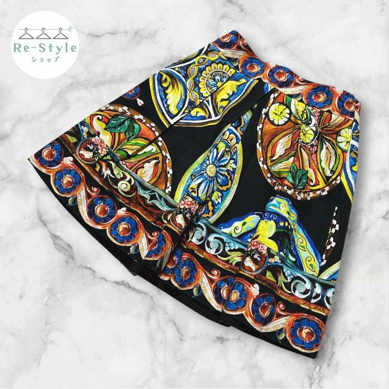 Dolce＆Gabbana ドルチェアンドガッパーナ フレアスカート シチリア 総 