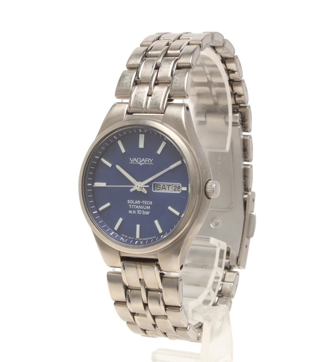 バガリー 腕時計 E 101-S 021901 ソーラー ネイビー メンズ VAGARY